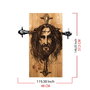 Wallity Escultura de pared Jesus en Negro y Nogal